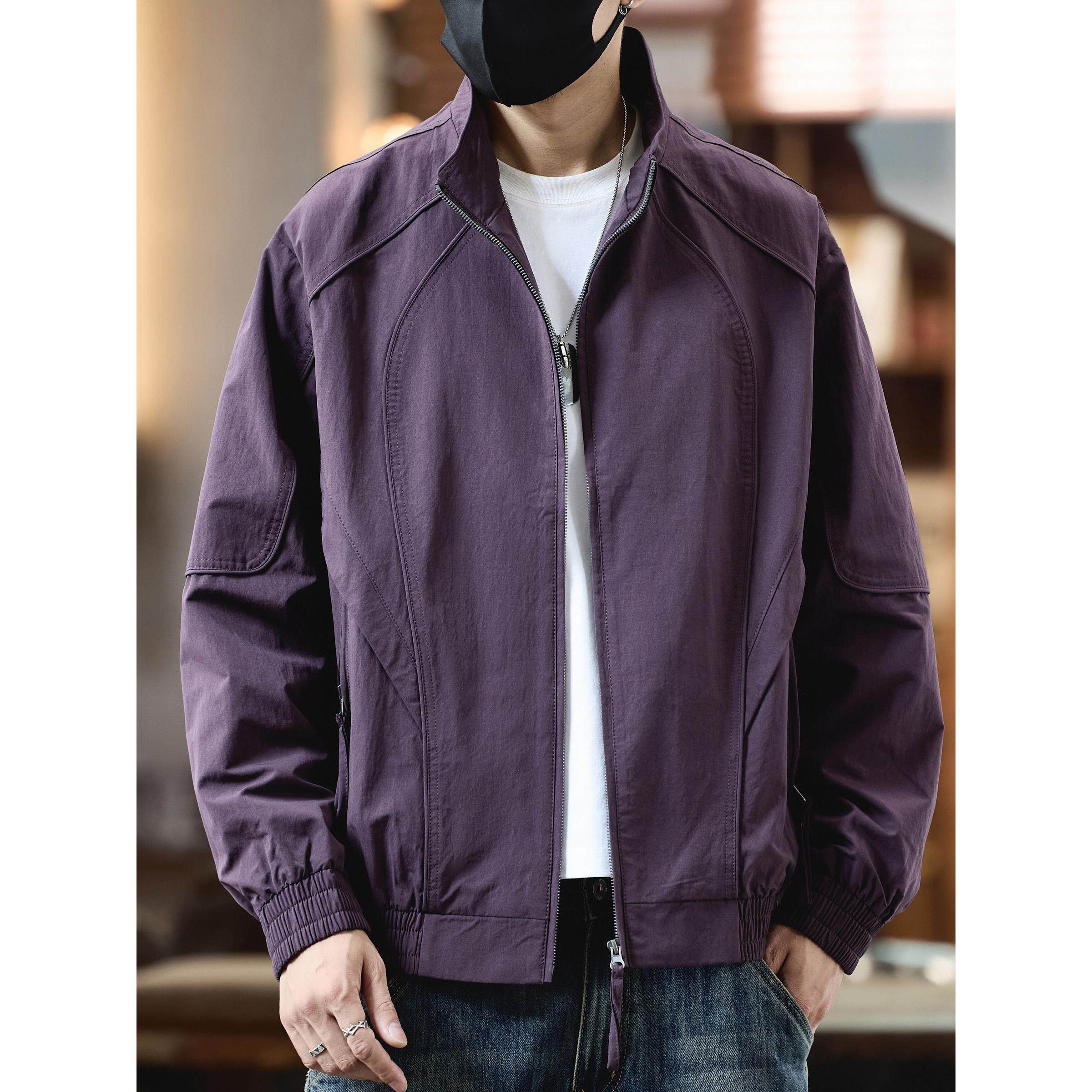 美式高街立领夹克男士2026春秋季新款潮牌痞帅高级感休闲工装外套