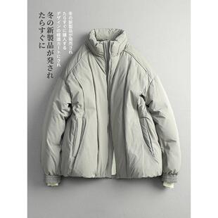 【CMZK】冬 日系极简轻奢 90白鸭绒 立领老钱风羽绒服外套保暖 男