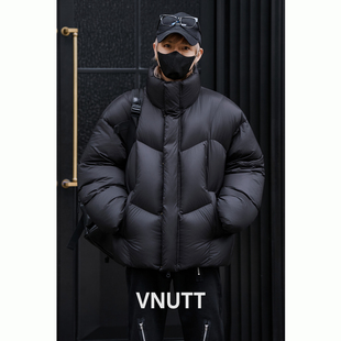 短款立领羽绒服男士2025年冬季新款潮流宽松面包鹅绒保暖加厚外套