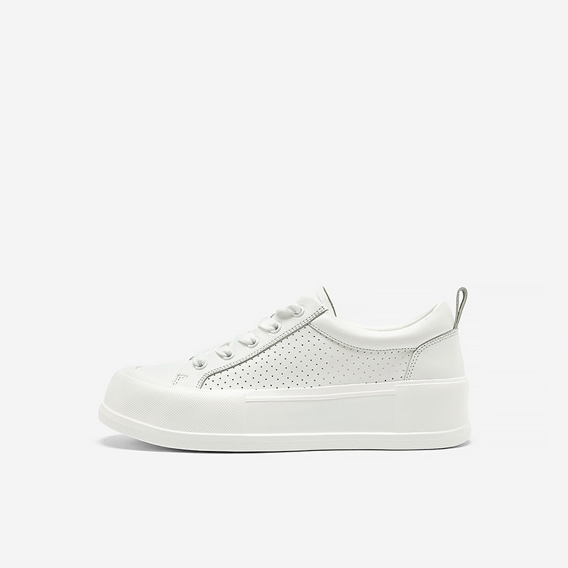 奥莱专供Nine West/玖熙2026年休闲小白鞋女厚底增高透气板鞋女奥