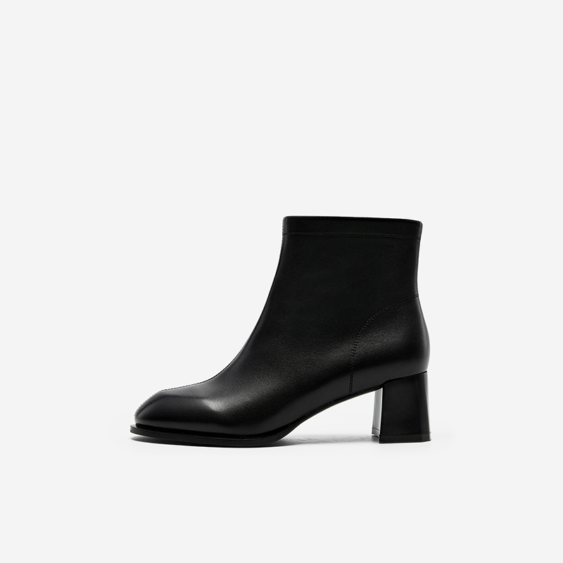 NineWest/玖熙圆头复古时装靴女