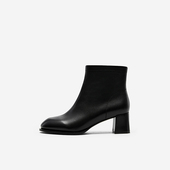 玖熙2025年时装 奥莱专供Nine West 靴女圆头复古粗跟中跟短靴女奥