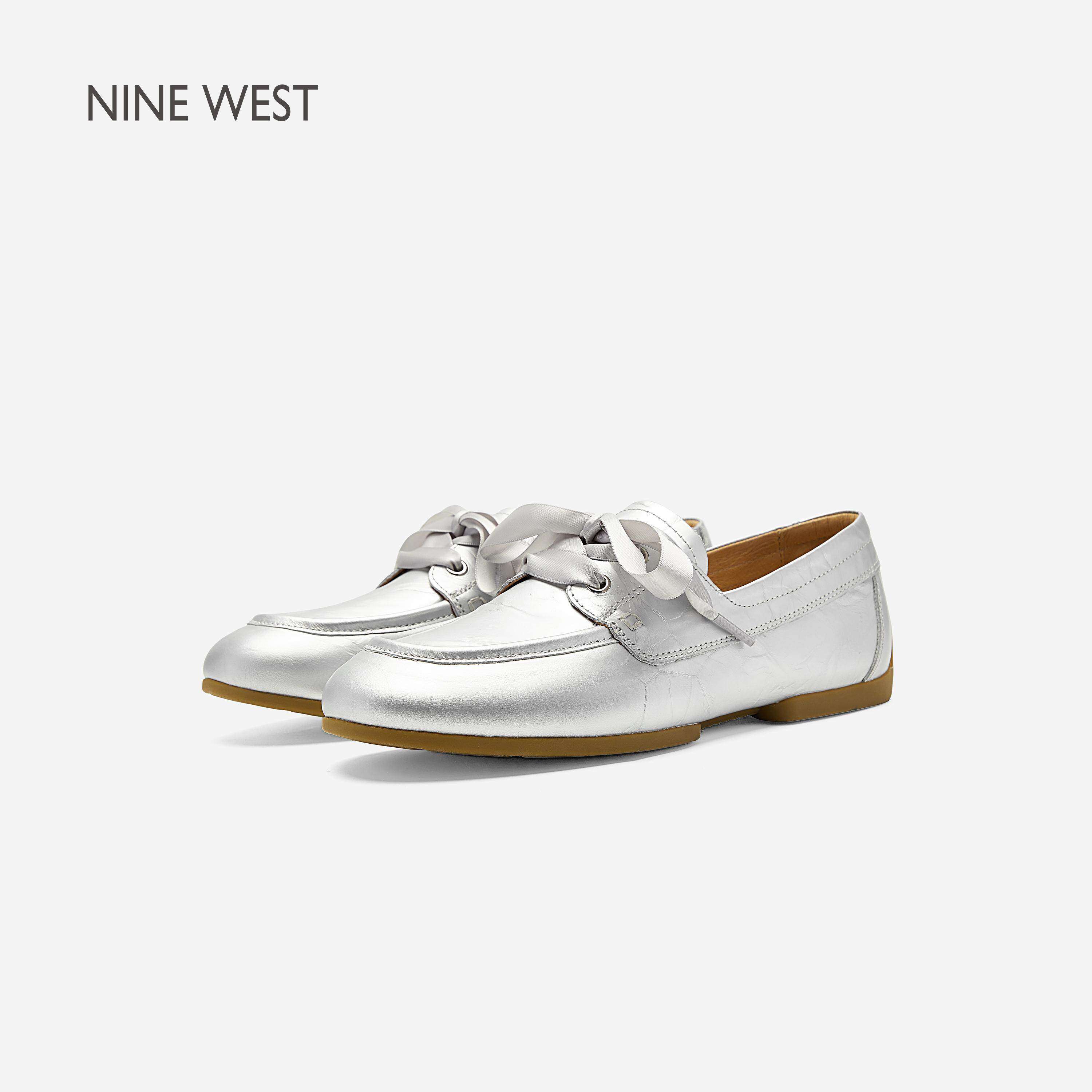 Nine West/玖熙系带乐福鞋女鞋2026年春新款平底单鞋蝴蝶结豆豆鞋,女鞋,乐福鞋（豆豆鞋）,淘宝优惠券,粉丝福利购,淘宝优惠卷