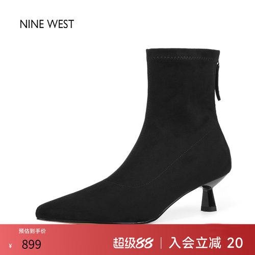 玖熙奥莱专供法式复古尖头弹力靴