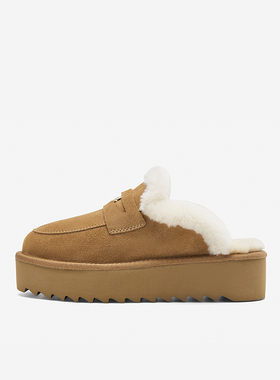 奥莱专供Nine West/玖熙2025年雪地靴女羊毛保暖后空一脚蹬女鞋奥