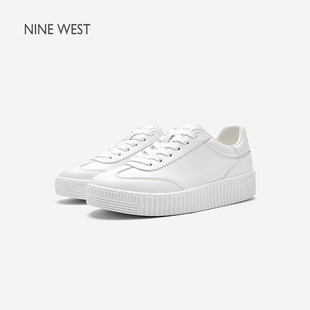 小白鞋 玖熙女鞋 2025秋冬新款 百搭饼干鞋 Nine 休闲运动德训鞋 West