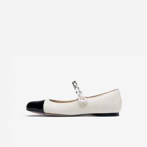 Nine West/玖熙2023年春夏新款法式圆头玛丽珍鞋女甜美平底单鞋女