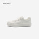 West 玖熙2026年春小白鞋 女时尚 奥莱专供Nine 厚底小个子休闲鞋 女