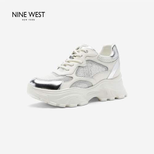 NineWest/玖熙厚底老爹鞋女透气