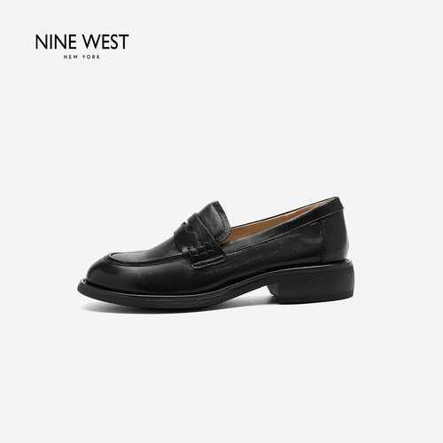NineWest/玖熙英伦风乐福鞋女