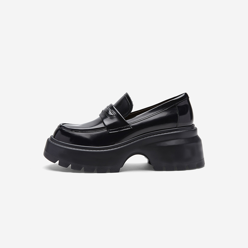 NineWest/玖熙厚底增高乐福鞋女