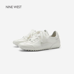 真皮内增高小白鞋 Nine 女秋冬新款 玖熙云阶方舟芭蕾德训鞋 West