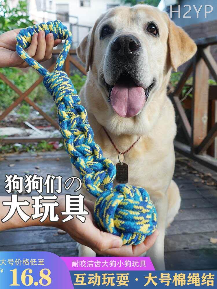 宠物狗绳结玩具金毛棉绳互动大狗磨牙耐咬拉布拉多边牧大型犬解闷