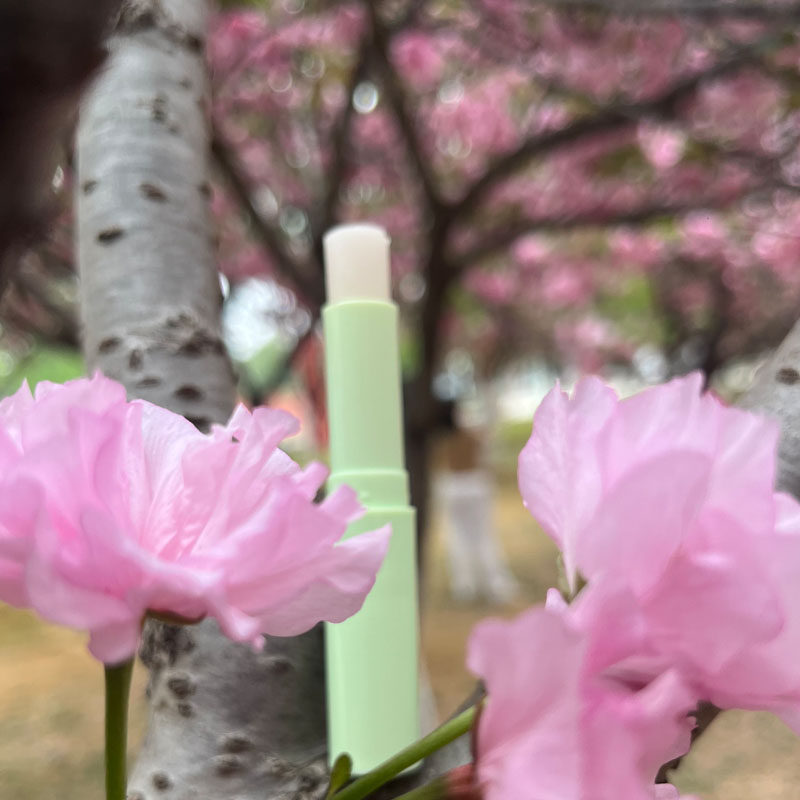 粉嫩樱花变色唇膏diy自制润唇膏千人千色植物润唇材料套装包教会
