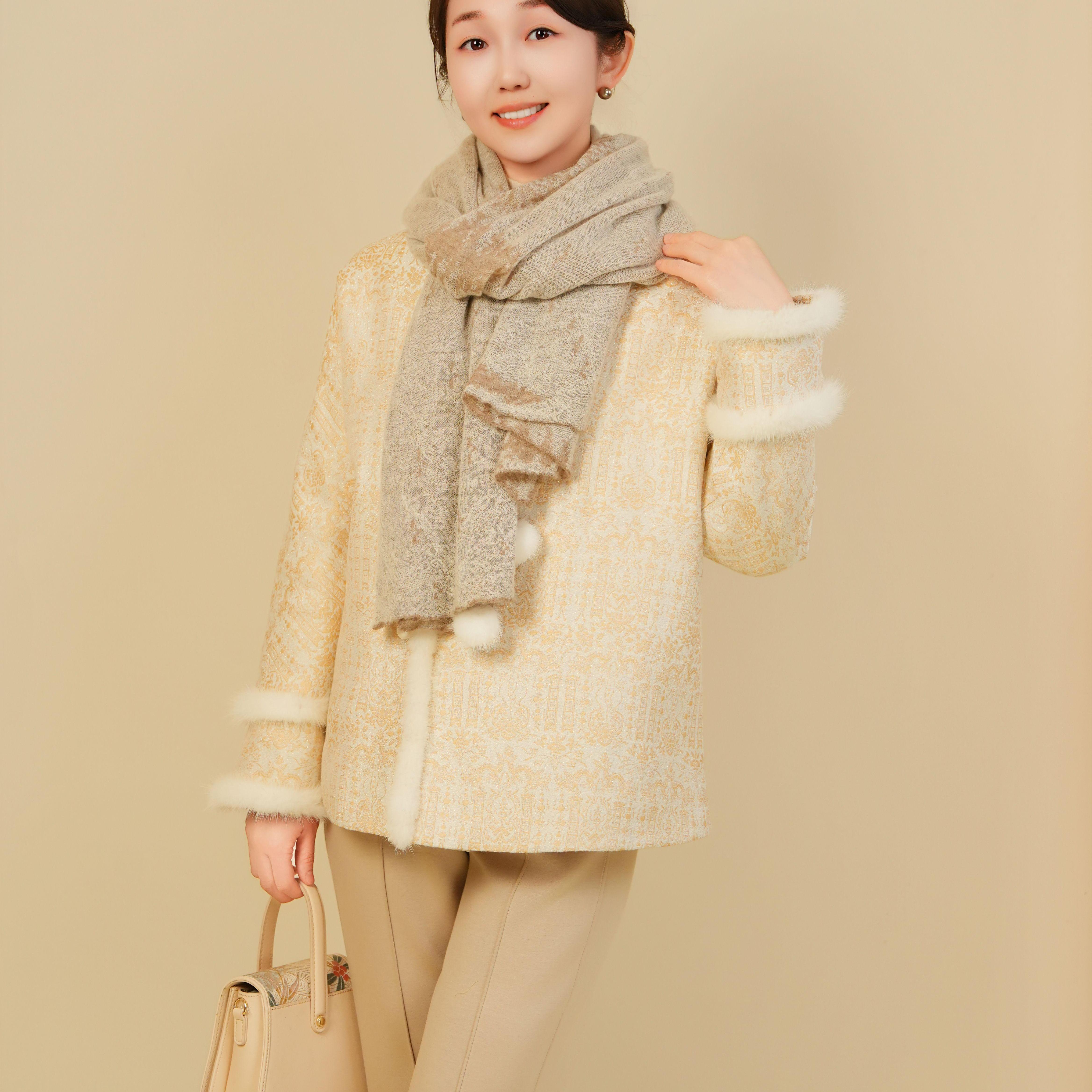 依山锦新中式国风桑蚕丝上衣外套棉服小袄YSW5155