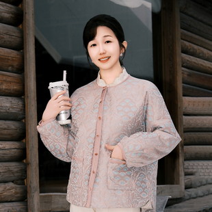 依山锦新中式桑蚕丝国风外套棉服上衣小袄YSS5588