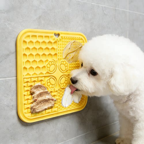 狗狗舔舔盘宠物硅胶舔食垫丰荣玩具猫咪小狗慢食碗防打翻食盆餐盘