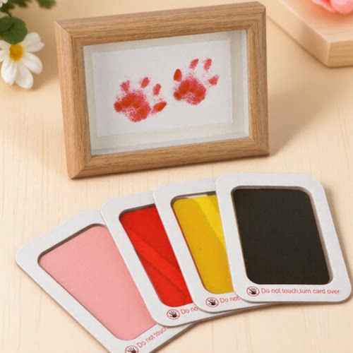 猫爪印泥宠物爪印纪念相框摆台猫咪离世纪念狗狗脚印抓印免洗印台