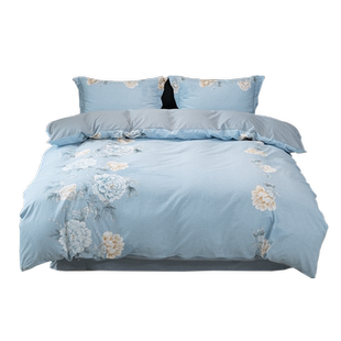 百富帝加厚纯棉磨毛秋冬季保暖加绒双人单人四件套床单被套旗舰店