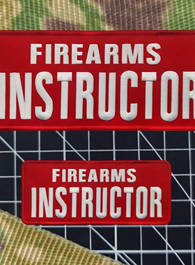枪械教官战术背心贴臂章 FIREARMS大号刺绣魔术贴徽章 军迷背包贴