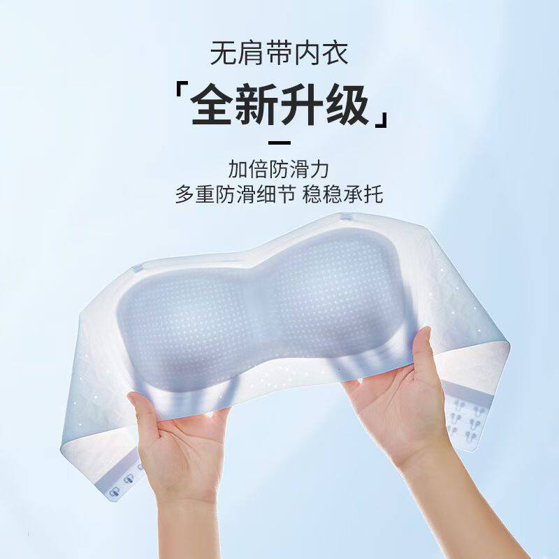 无肩带内衣小胸聚拢上托防下垂粉底液隐形抹胸无痕胸罩女夏季