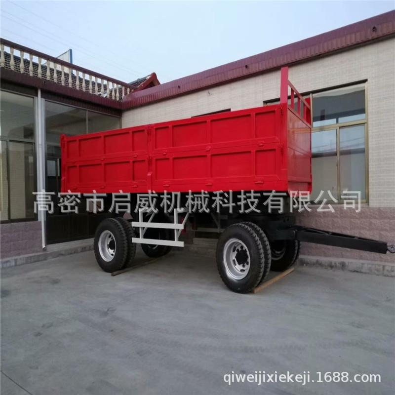 0吨农用挂车高密货源供应后翻自卸平板拖车厂家供应
