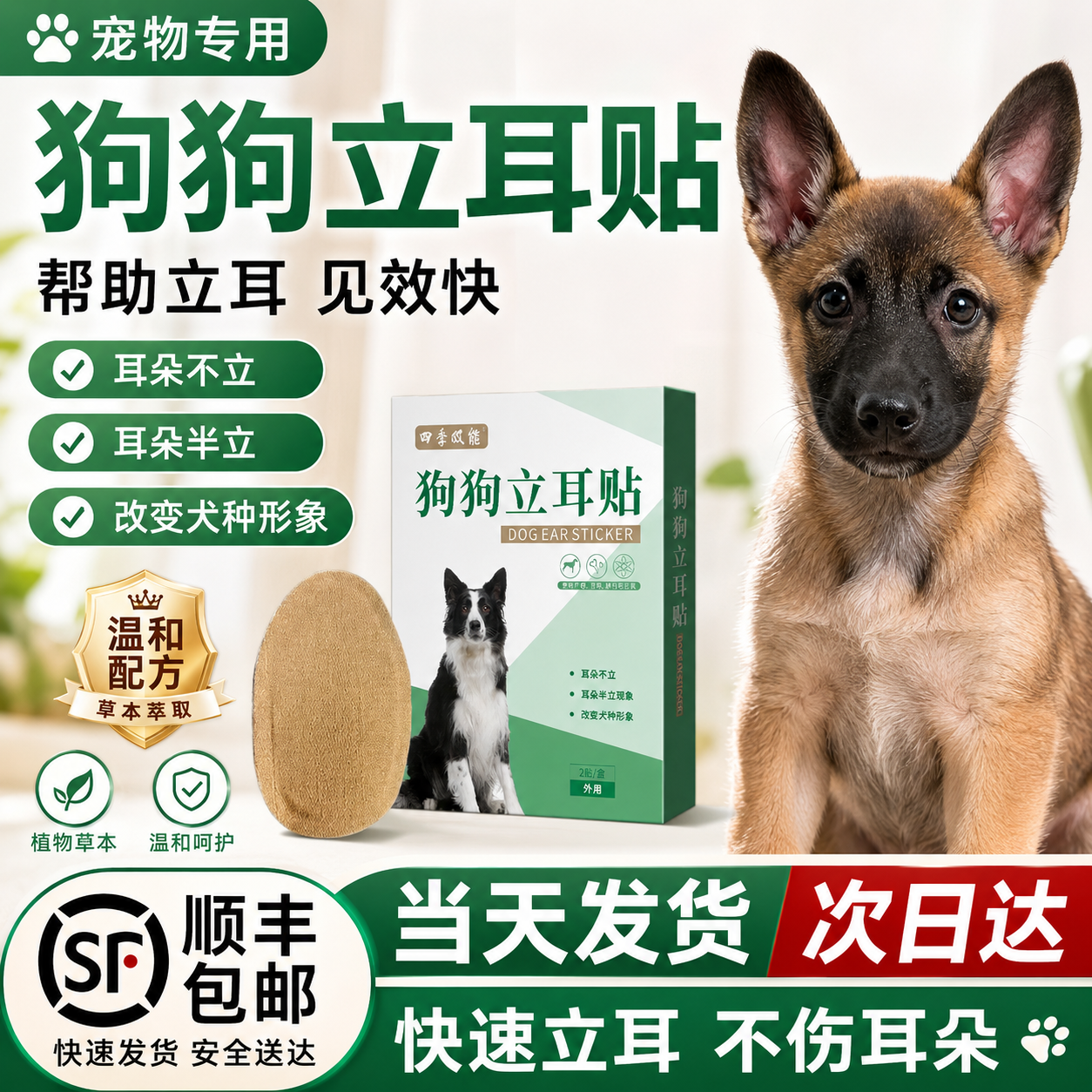 立耳小狗杜宾狗狗立耳器立耳专用柯基立耳马犬狗狗立耳贴耳朵自粘