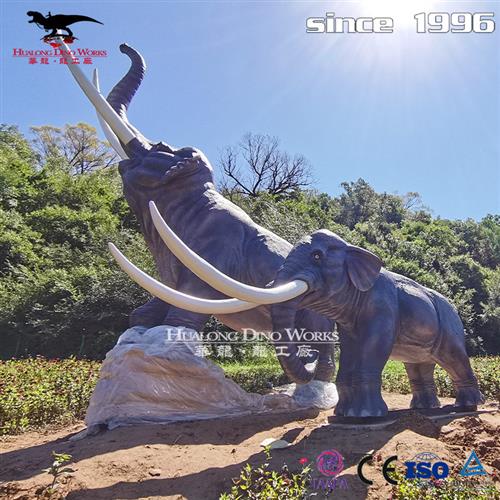 黄河古象仿真猛犸象高密度硅胶海绵机械电动大型仿真动物工厂