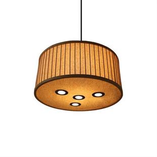 吸顶灯客厅卧室圆形餐厅酒店别墅客栈创意仿古竹艺吊灯 复古中式