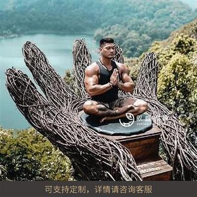 户外景观手藤编网红打卡景区公共场合摆件家具游玩室外五指山家具