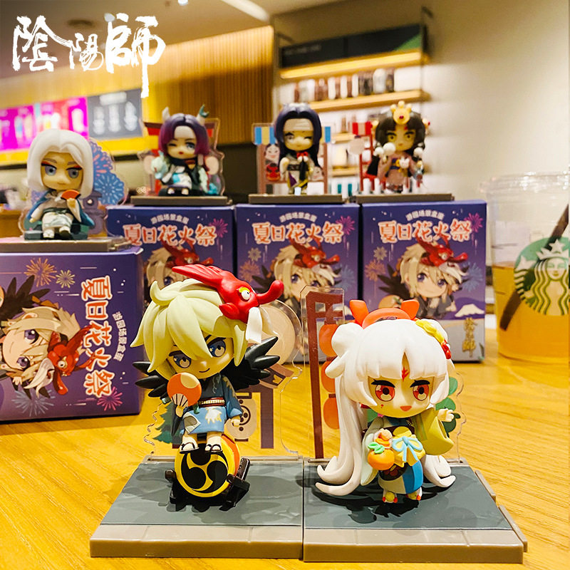 现货速发阴师夏日花火祭·游园场景盒蛋决战平安京摆件