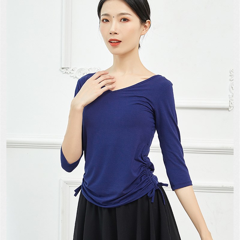 速发古典舞服装莫代尔舞蹈上衣冬季功体跳舞衣服长形舞练袖服