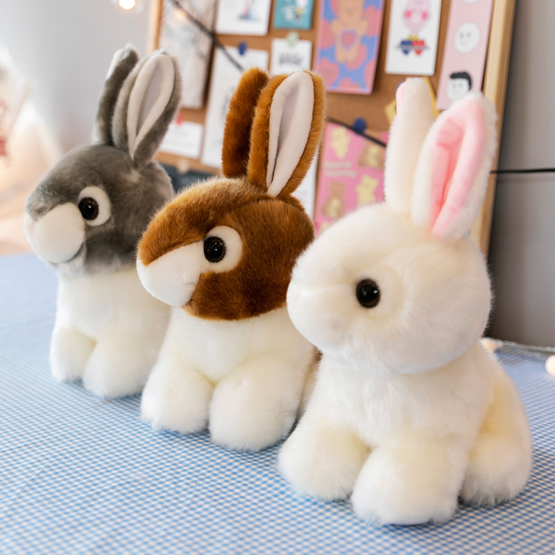 速发兔偶长毛绒玩具可白玉兔小爱兔玩子少心布娃娃生
