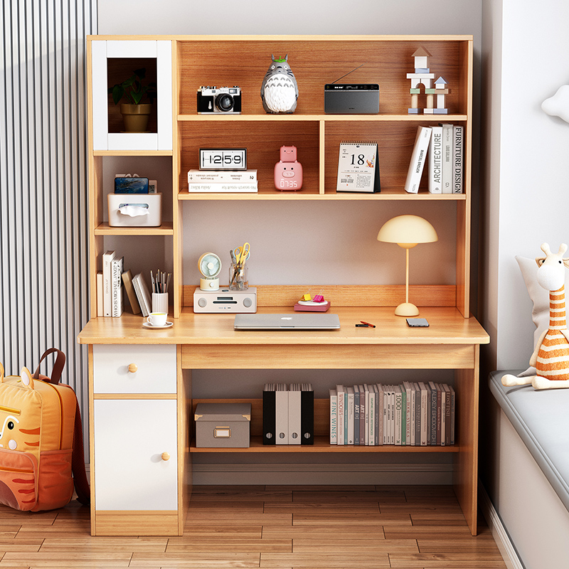速发习桌书架室体桌台式电脑桌办公桌椅卧一写字桌中学生家用学书