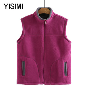 速发中老妈摇粒绒马甲外套老年年妈秋冬内穿打底背心老人抓绒坎肩