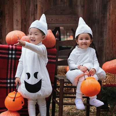 速发幽节儿童装饰南瓜灯道童男具服童服装男孩服饰孩圣灵服