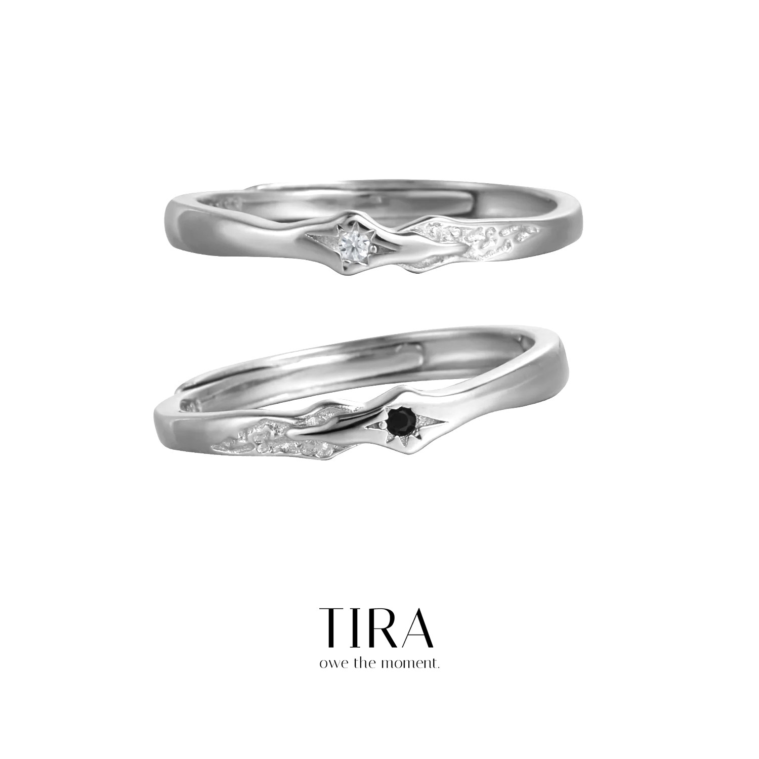 北欧【设计师】TIRA Jewelry 白昼极夜对戒纯银小众设计冷清感
