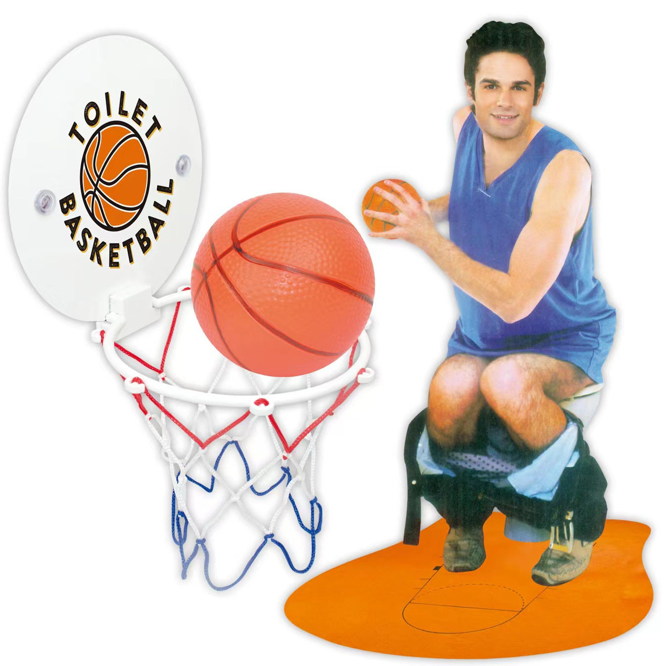 跨境室内休闲创意玩具/厕所篮球游戏套装Toliet Slam Dunk外贸