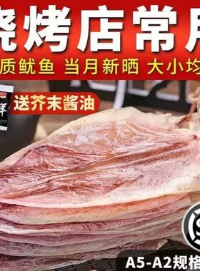 广西北海鱿鱼干烧烤专用500g手撕芥末干鱿鱼新晒淡干尤鱼商用家用