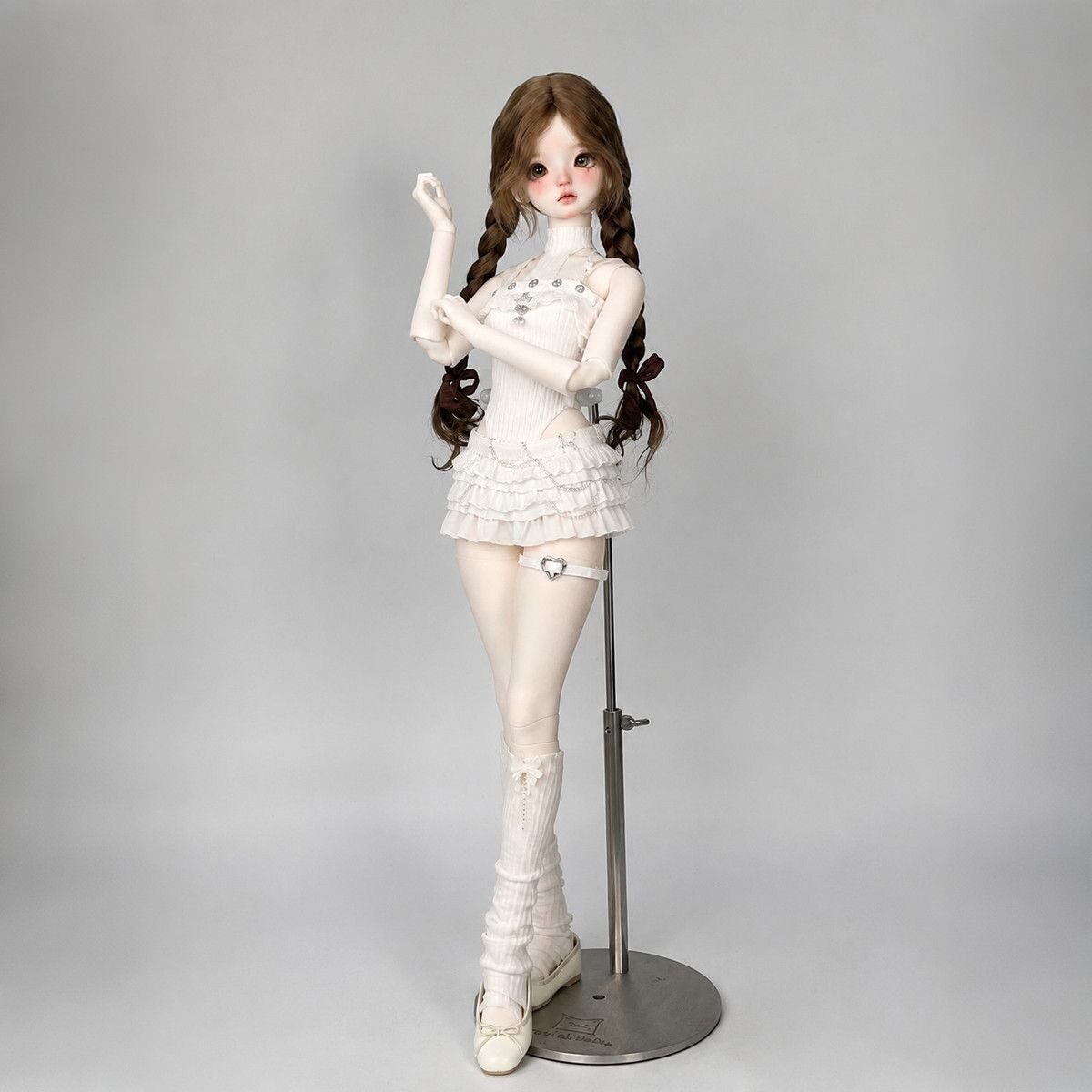 米甜四特六娃衣白色辣妹挂脖裙套装混合天使azone ob22 ob24衣服