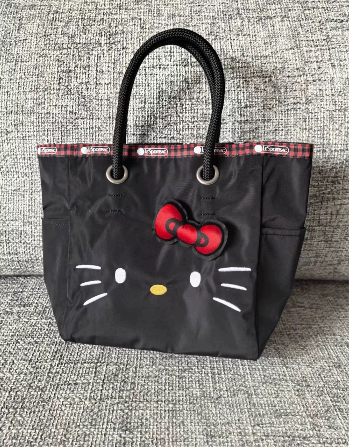 HelloKT 凯蒂猫托特包通勤单肩手提包菜篮子双面联名包印花可爱