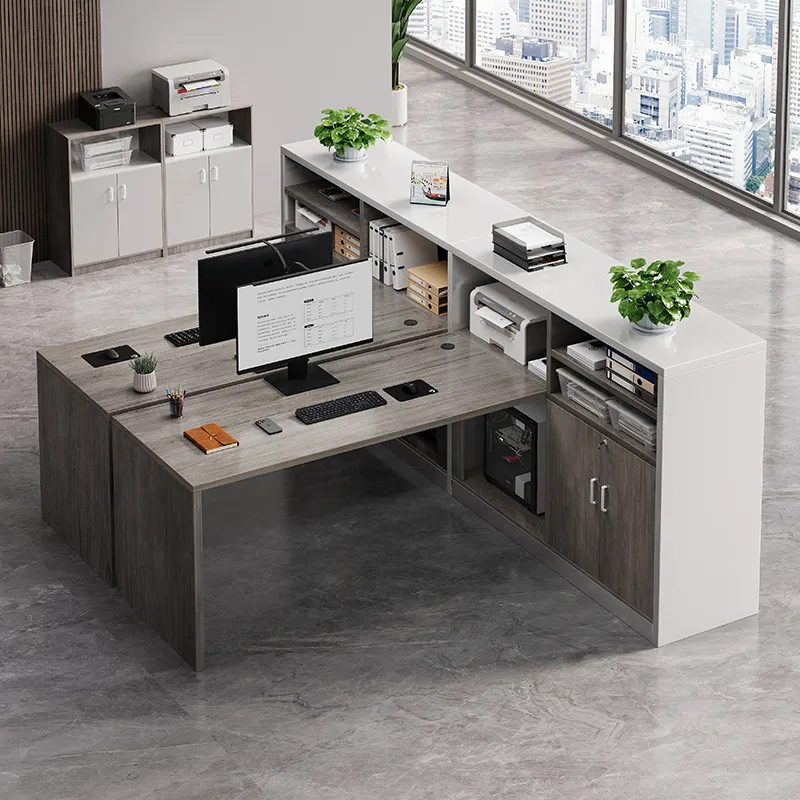 职员工位办公桌椅组合闲鱼二手家具旧货市场办公室财务转角电脑桌