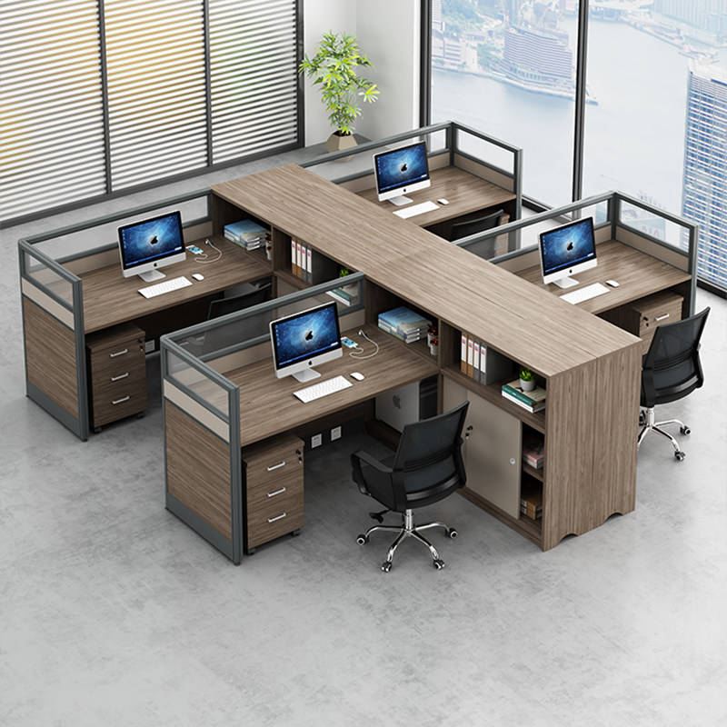 办公桌椅组合职员工位闲鱼二手家具旧货市场捡漏清仓带屏风财务桌