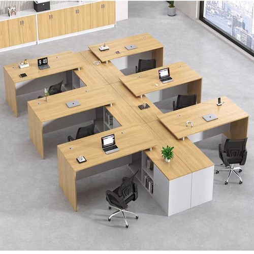 职员办公桌椅组合4四6人位电脑桌