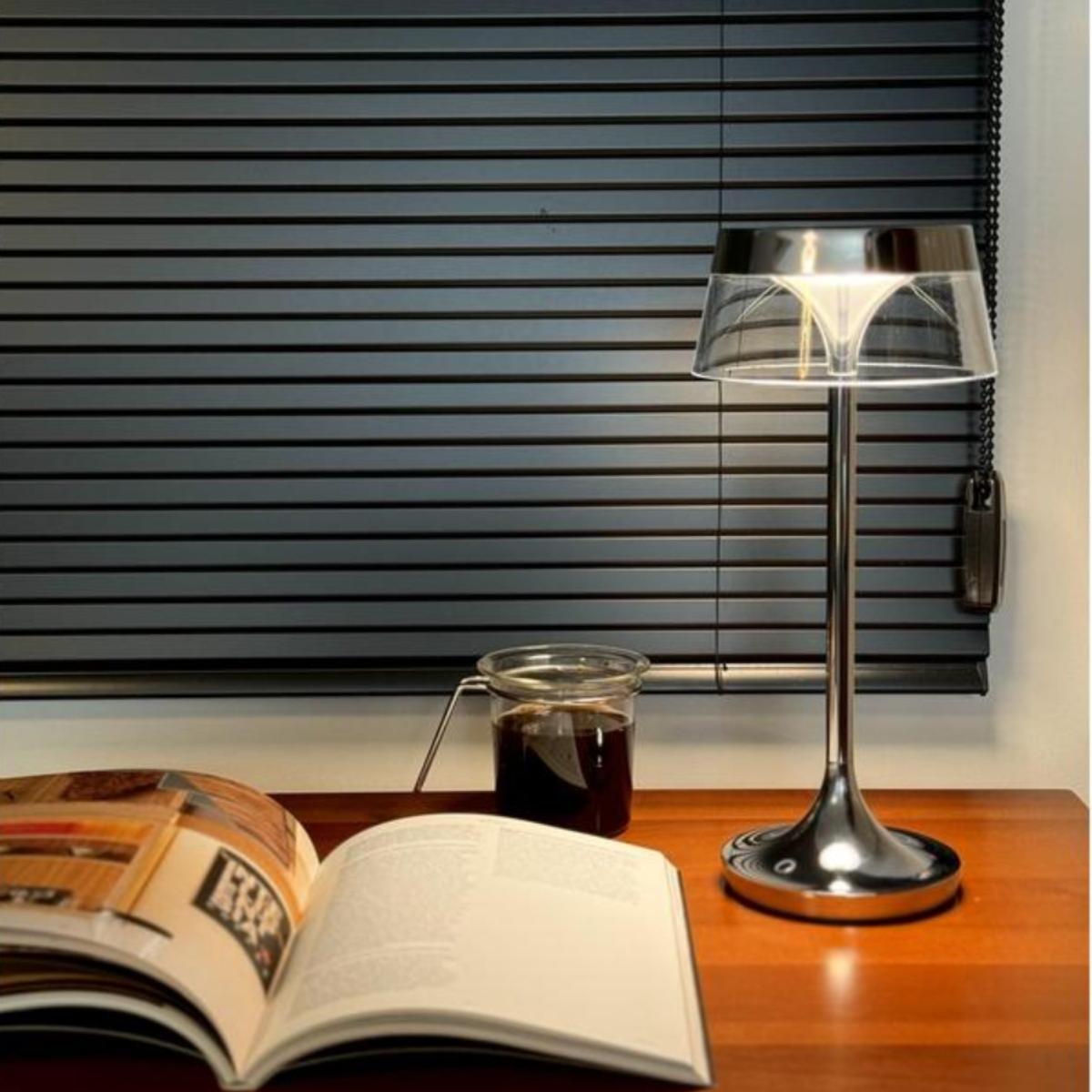 Tubicen秋枫小光杯同款台灯铬色桌面充电小台灯吧台可调节氛围灯