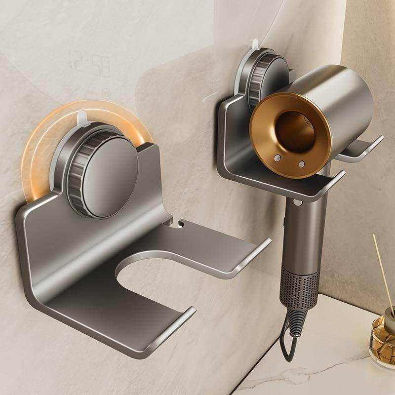 免打孔太空铝壁挂吹风机架墙上吹风筒收纳挂架家用吸盘吹风机支架,家庭/个人清洁工具,吹风机置物架,淘宝优惠券,粉丝福利购,淘宝优惠卷