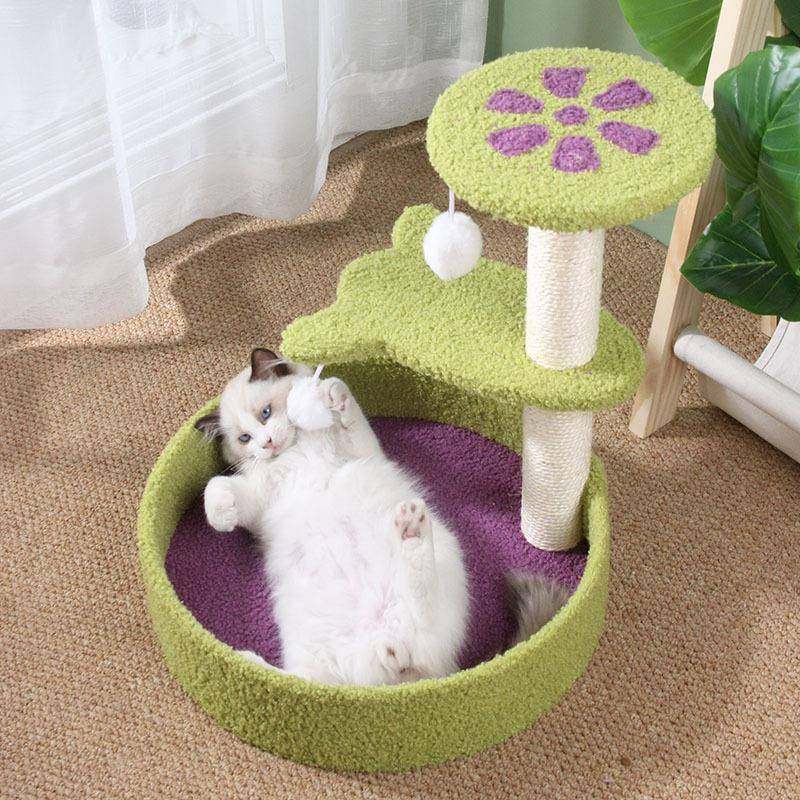 新款三层花瓣跳台猫爬架卡通猫立柱剑麻吊球猫玩具猫抓柱,宠物/宠物食品及用品,宠物智能玩具,淘宝优惠券,粉丝福利购,淘宝优惠卷