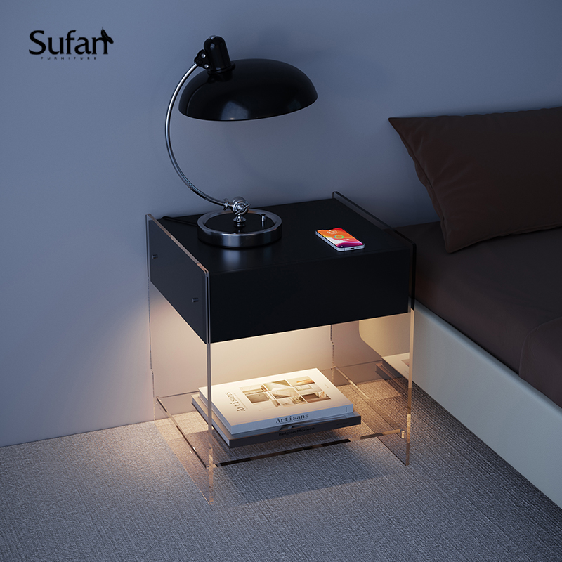 舒梵氛围灯意式亚克力卧室床头柜