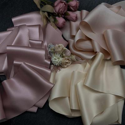 2cm 3.8cm 6.3cm 10cm100%真丝布条丝带婚礼织带发饰发箍缎带