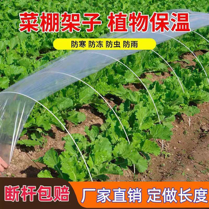 现货玻璃纤维杆小拱棚支架杆搭棚子爬藤四M季豆架杆大棚支架拱杆